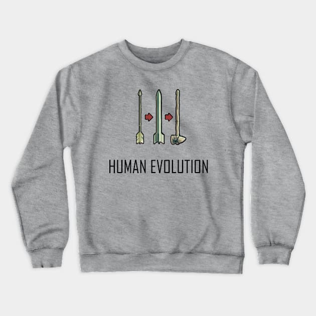 Human Evolution Crewneck Sweatshirt by TheManyFaced